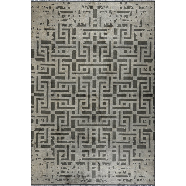 Woven Concepts Rapture Geometric Acrylic/Cotton/Rayon Beige Gray